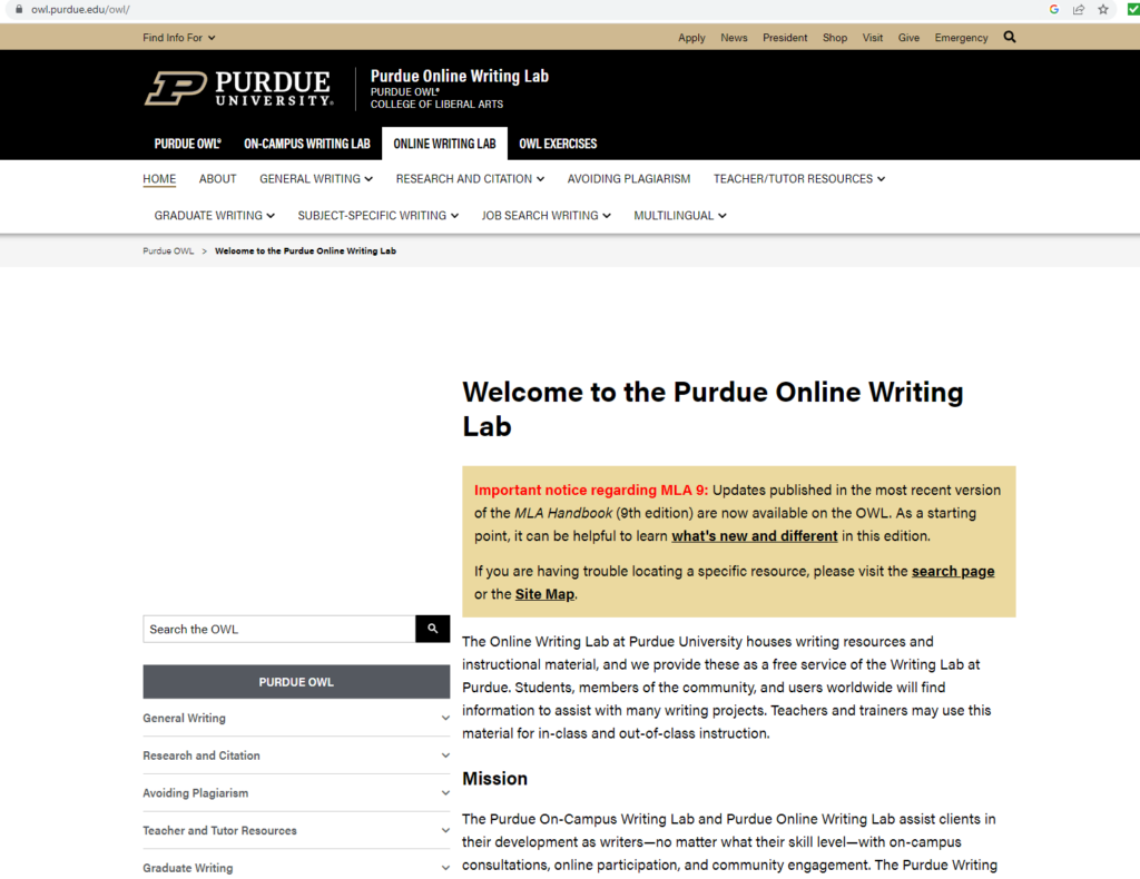 Online Writing Labs (OWLs)